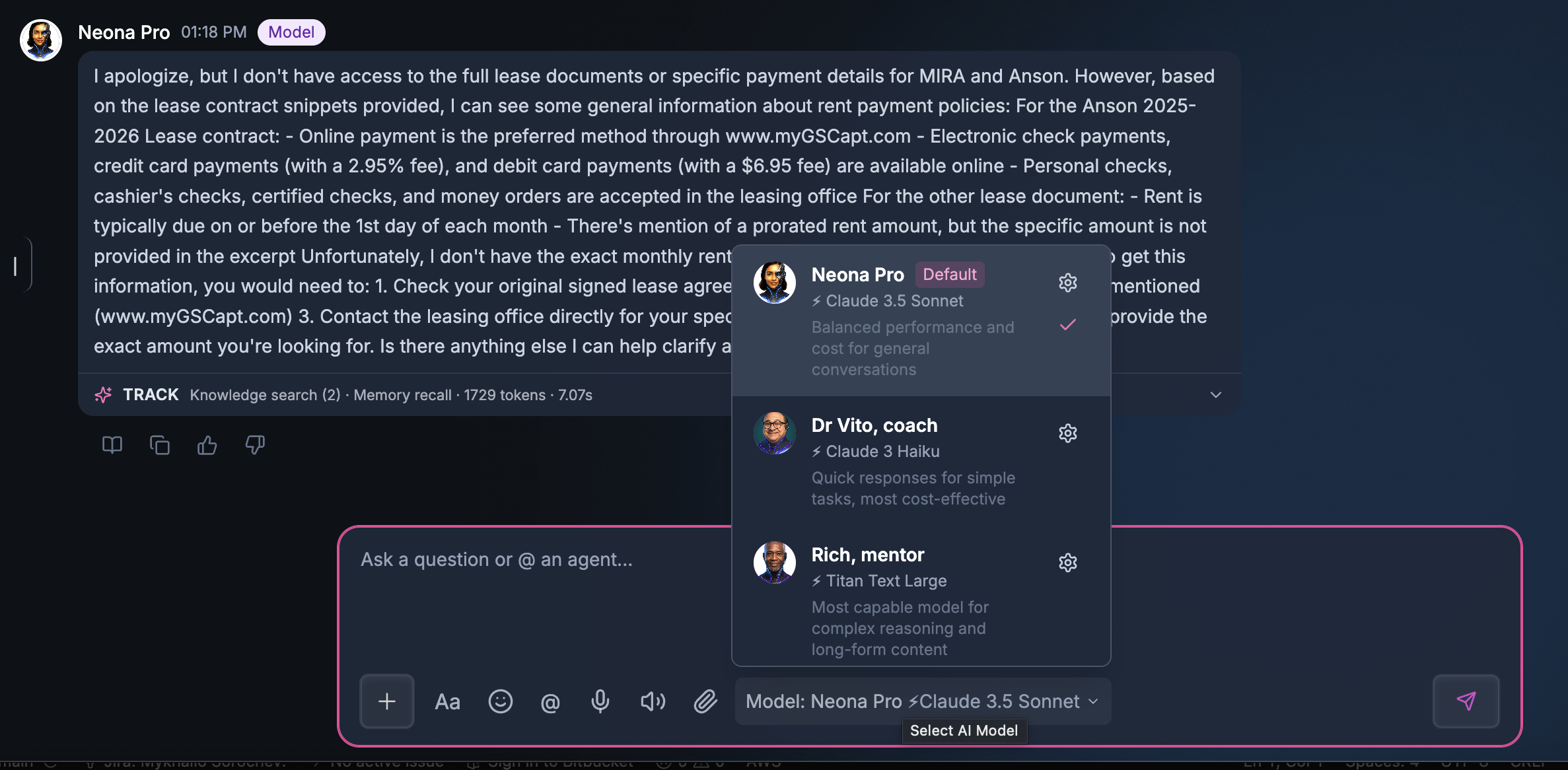 Neona Sphera host dashboard